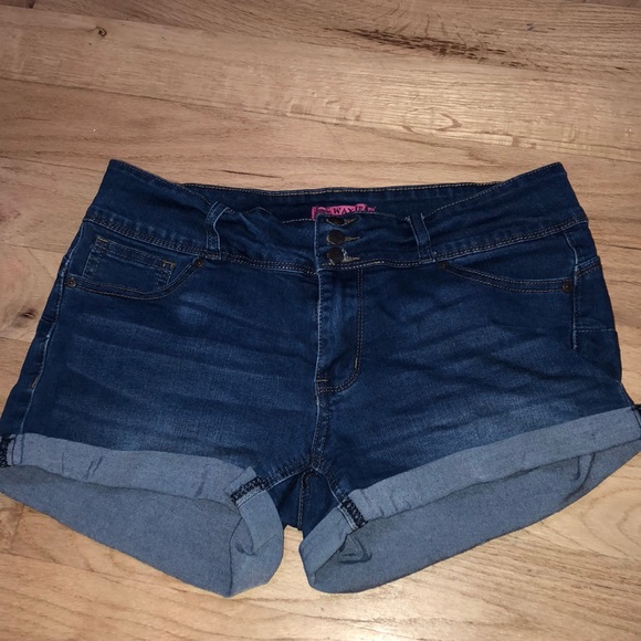 Wax Jean Pants - Blue denim shorts